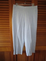Nwt Alfred Dunner Blue &amp; White Seersucker Capri Pants - Size 12 - £9.59 GBP