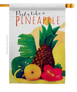 Party like Pineapple - Impressions Decorative House Flag H137472-BO - £29.55 GBP