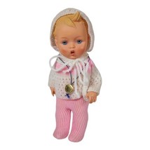 Goebel Hummel 11&quot; Baby Girl Mirel Vinyl Doll Necklace Plastic Collectible - £31.00 GBP