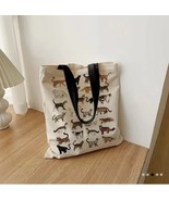 aliurophile Cats Print Canvas Bag, Women&#39;s Large Capacity Reusable Handb... - £13.69 GBP