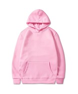 Fashion Men&#39;s Casual Hoodies Pullovers Sweatshirts Top Solid Color Pink - £13.36 GBP