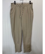 REI Beyonder Pants Nylon Stretch Womens M Khaki Ivory Pull-On EUC Drawst... - €20,46 EUR