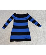 Bailey 44 Dress Womens Medium Blue Black Off Shoulder Striped Knit Rayon... - $639.32 MXN