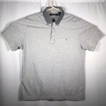 Axist Men’s Medium Gray Short Sleeve Polo Shirt Front Pocket - £10.28 GBP