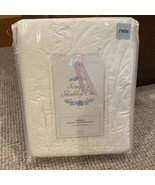 SIMPLY SHABBY CHIC Ruffled Twin Bedskirt White 100% Cotton 15&quot; Drop - $20.94