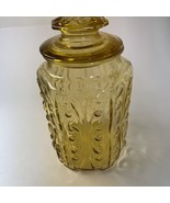 Vintage Federal Amber Glass Scrolls Pattern “ Show Off “ Jar Canister Ap... - €21,44 EUR