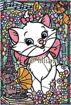 New Stained Glass Art Marie Aristocats Cat Counted Cross Stitch Pattern - £3.91 GBP