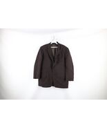 Vintage 70s Streetwear Mens 46R Striped Geometric Wool 2 Button Suit Coa... - $44.50