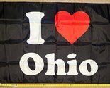 Ohio Against The World Flag I Love Ohio B Dorm Flag 3X5 Ft Polyester Ban... - £12.50 GBP