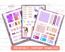 Planner Stickers, Weekly Stickers, Printable Stickers, Goodnotes,set 1 - £1.59 GBP