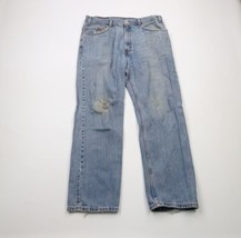 Vtg 90s Levis 505 Mens 38x30 Thrashed Regular Fit Straight Leg Denim Jeans USA - £47.70 GBP