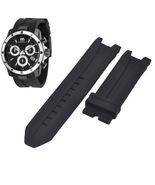 UF6 Collection TM-615007 24mm Black Rubber Strap For Technomarine - $34.99