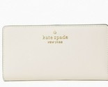 New Kate Spade Staci Large Slim Bifold Wallet Saffiano Leather Parchment - $66.41