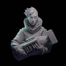 1/10 BUST Resin Model Kit Beautiful Girl Space Alien Post Apocalypse Unpainted - $16.50