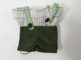 Vtg Maple Town Sylvanian Families Green Corduroy &amp; Plaid Replacement Out... - £9.41 GBP
