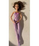 Barbie Mattel Ballerina Doll Purple In Painted Dress brown hair Pointe T... - $9.95