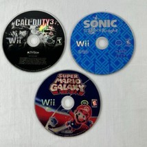 WII Games Bundle X3 Wii, Super Mario Galaxy, Call Of Duty 3, Sonic Black Knight - $44.54