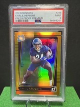 2021 Panini Donruss Rated Rookie Press Proof Premium #318 Khalil Herbert PSA 9 - $23.26