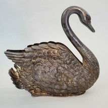 Vintage Swan 1984 Godinger Silver Plated Letter Napkin Holder 6&quot; E P ZING Italy - £15.98 GBP
