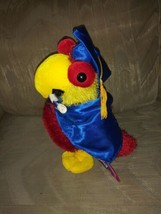 Kuddle Me Toys Kellytoy Parrot Plush 13&quot; NWT Graduation Grad Cap Gown Di... - £21.35 GBP