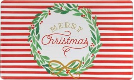 Anti-Fatigue Pvc Kitchen Floor Mat(18&quot;x30&quot;) Merry Christmas Wreath On Spripes,Hl - $24.74