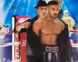 Michael B Jordan Signed 16x20 Creed Movie Photo w/ Sylvester Stallone BAS ITP - £196.89 GBP