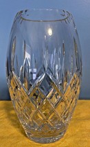 ROGASKA HANDMADE LEAD CRYSTAL 8&quot; VASE, Hamilton PATTERN-Diamond Cut - $42.08