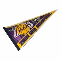 Vtg Los Angeles Lakers 2001 Back 2 Back Banner Pennant Official NBA Finals Kobe - £37.35 GBP