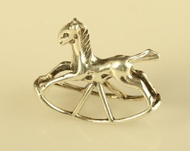 Vintage Sterling Silver Rocking Chair Horse Toy Doll House Miniatures - £23.60 GBP