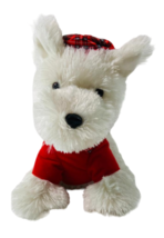 West Highland White Terrier Sitting Soft Puppy Plush Toy in Red Clothes - £11.86 GBP
