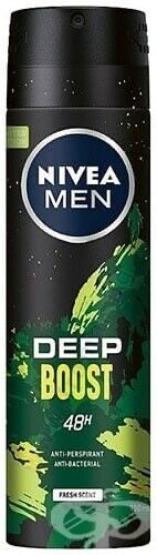 Nivea Men DEEP BOOST Fresh Scent antiperspirant spray 150ml FREE SHIPPING - $10.88