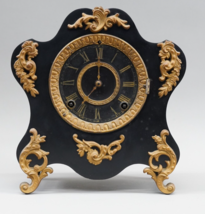 Antique 1882 Ansonia Mantle Shelf Cast Iron Clock For Parts Restoration ... - $136.99