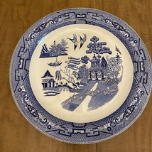 Buffalo Pottery Charger Plate Platter 13&quot; Blue Willow Vintage SEMI-VITREOUS 1908 - £21.23 GBP