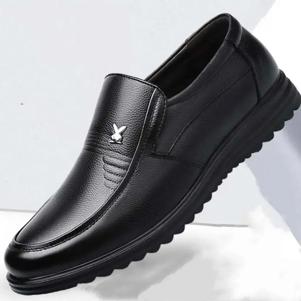 Men&#39;s Leather Shoes Business Casual Patent Leather Shoe Breathable Soft ... - £29.29 GBP