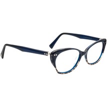 Seraphin Eyeglasses Halifax/8134 Blue&amp;Leopard Cat Eye Japan 52[]16 140 Handmade - £115.63 GBP