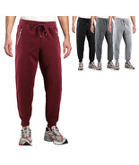 4 Pack Men&#39;s Slim Fit Athletic Running Gym Fitness Zip Pocket Jogger Swe... - $49.22 CAD