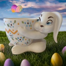 Easter Bunny Egg Cup Rabbit Planter Ceramic Mischievous Succulents Air P... - $19.79
