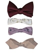 Lot Of 4 Clip-On Bow Tie Vintage Ormond Rust Resistant  1950s 4 Differen... - $20.69 CAD