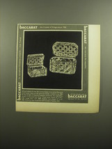 1960 Baccarat Jewel Boxes Ad - Baccarat the Crystal of Kings since 1765 - $14.99