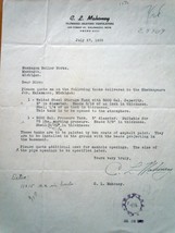  Vintage C. L. Mahoney Plumbing Heating Kalamazoo MI Letter 1939 - £4.71 GBP