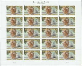 Mark Twain Sheet of Twenty  -  Stamps Scott 4545 - £19.79 GBP
