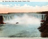 Horse Shoe Falls From Canada Niagara Falls New York NY UNP Unused WB Pos... - £2.09 GBP