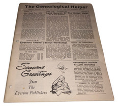 The Genealogical Helper Vol. 27 Logan, Utah November 1973 #6 Vintage - £5.25 GBP