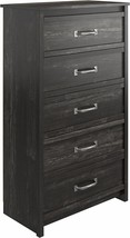 Ameriwood Home Draven 5 Drawer Dresser, Black Oak - £215.89 GBP