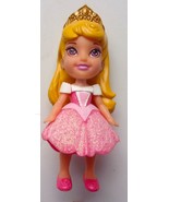Disney Princess Aurora Mini Glitter Pink Dress 3&quot; Posable Doll 2021 Jakk... - $74.63 MXN