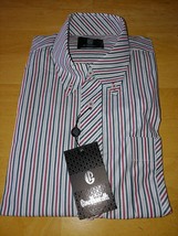 Gino PASSCALLI/COLLEZIONE Men&#39;s Ss Lightweight BUTTON-DOWN SHIRT-NWT-NICE - £7.31 GBP