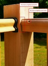1 Pair Plastic Decking Handrail Bracket/Supports for Mushroom HandrailDe... - £2.95 GBP