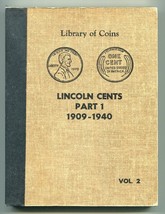 LIBRARY OF COINS LINCOLN CENTS PART 1 1909-1940 DELUXE ALBUM USED VOL. 2... - £31.42 GBP