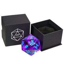 Poludie 1pc Crystal 55mm D20 Dice 20 Sides Large Size Polyhedral Dice for Role-P - £86.36 GBP
