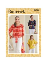 Butterick Sewing Pattern 6766 10632 Top Blouse Tunic Misses Size 6-14 - $8.96